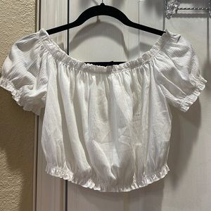 white off the shoulder top